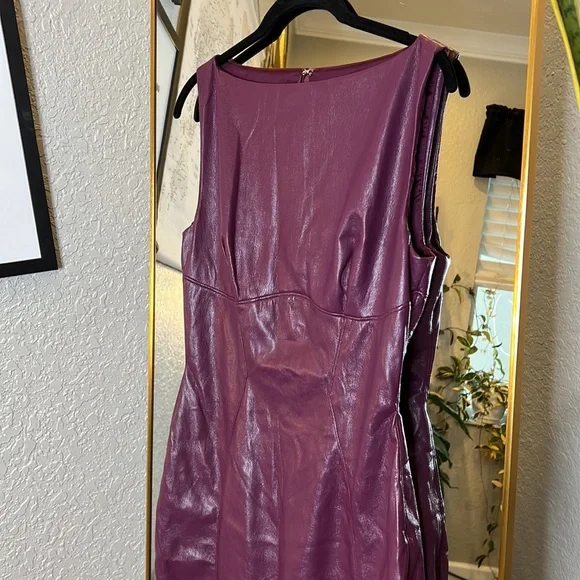 HOUSE OF CB 'Sahara' Merlot Vegan Leather Maxi Dress NWOT -  www.ronaldseam.com